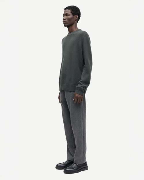 ISAK KNIT SWEATER 15010 / DARK EVERGREEN