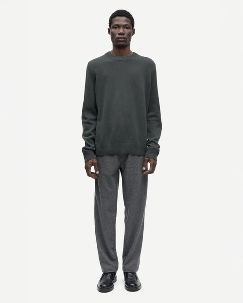 ISAK KNIT SWEATER 15010 / DARK EVERGREEN