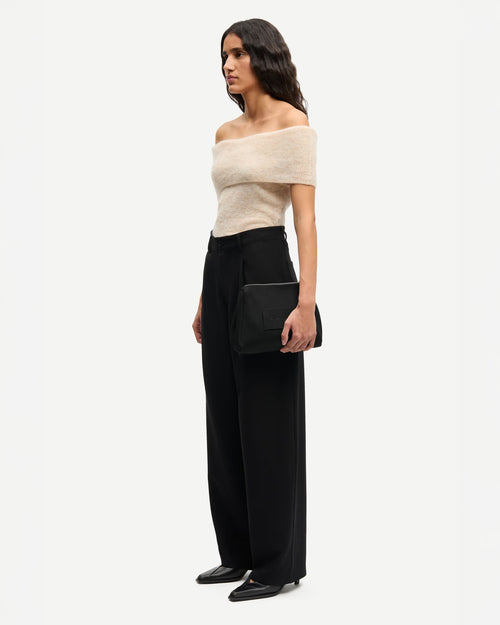 SAHARPER PLEAT TROUSERS 15790 / BLACK
