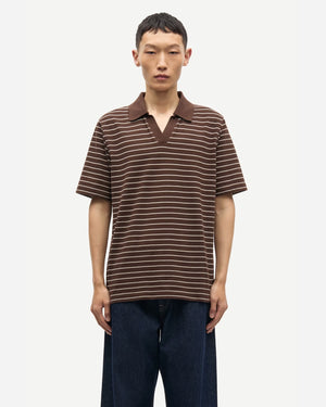 SAMAC V-NECK POLO 15888 / COFFEE BROWN ST.