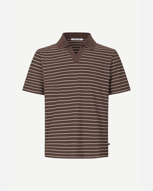 SAMAC V-NECK POLO 15888 / COFFEE BROWN ST.