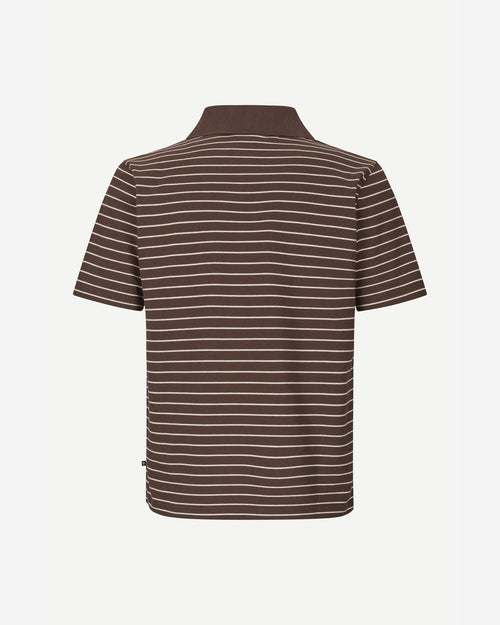 SAMAC V-NECK POLO 15888 / COFFEE BROWN ST.