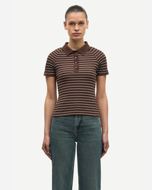 SAMIA SS POLO 15888 / COFFEE BROWN ST.