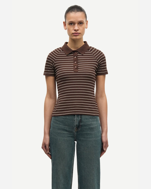 SAMIA SS POLO 15888 / COFFEE BROWN ST.