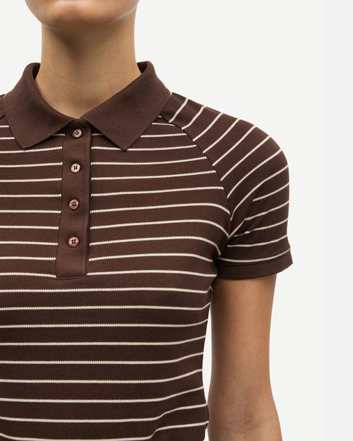 SAMIA SS POLO 15888 / COFFEE BROWN ST.