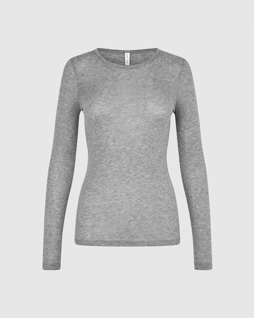 SADOU T-SHIRT LS 15499 / GREY MEL.