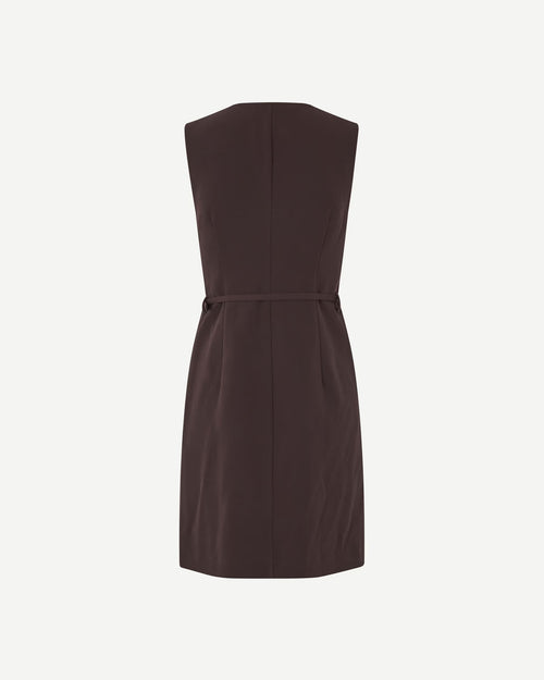 SARUMA SHORT DRESS 15790 / BLACK COFFEE