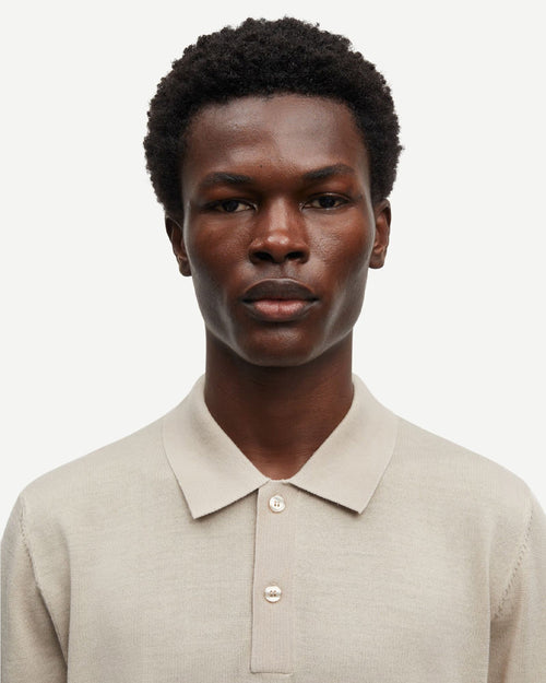 SAROWAN KNIT POLO 15477 / PURE CASHMERE