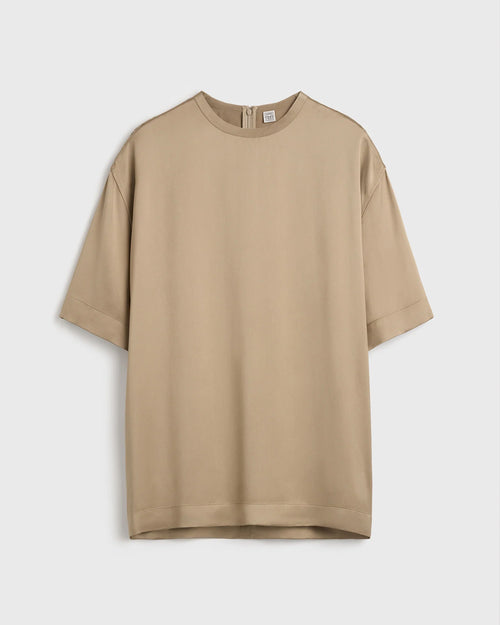 SATIN TEE / LATTE