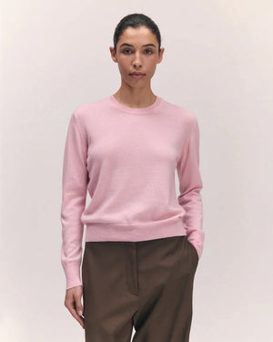 SKYE CASHMERE CREWNECK/ PALE PINK