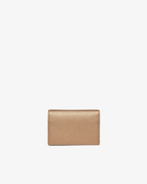 PANAMA FOLDED CARD CASE WITH SNAP CLOSURE / BRONZE