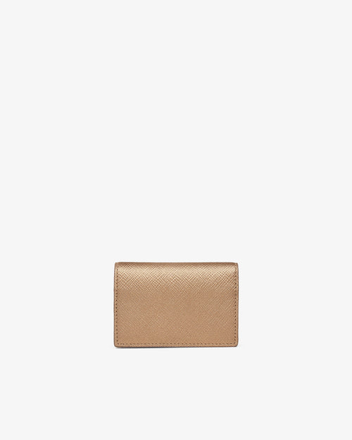 PANAMA FOLDED CARD CASE WITH SNAP CLOSURE / BRONZE