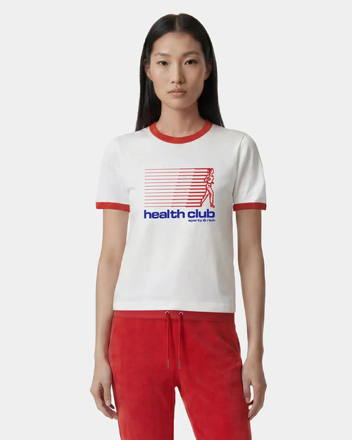 BOLD HEALTH SOFT RINGER TEE / WHITE/SPORTS