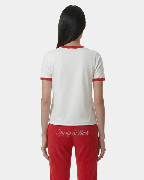BOLD HEALTH SOFT RINGER TEE / WHITE/SPORTS