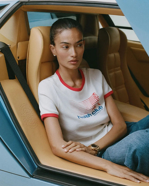 BOLD HEALTH SOFT RINGER TEE / WHITE/SPORTS