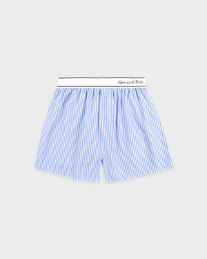 ITALIC LOGO BOXER SHORT / LIGHT BLUE STRIPED