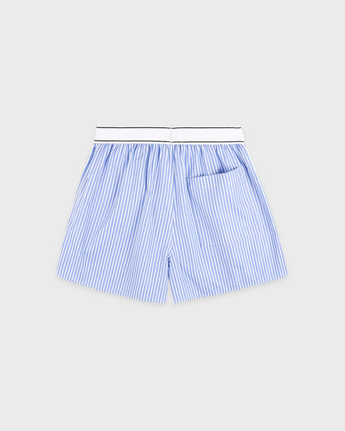 ITALIC LOGO BOXER SHORT / LIGHT BLUE STRIPED