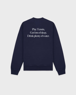 PLAY TENNIS CREWNECK / NAVY WHITE
