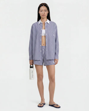 SRC OVERSIZED SHIRT / NAVY STRIPE