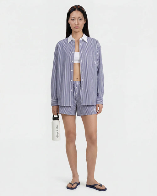 SRC OVERSIZED SHIRT / NAVY STRIPE