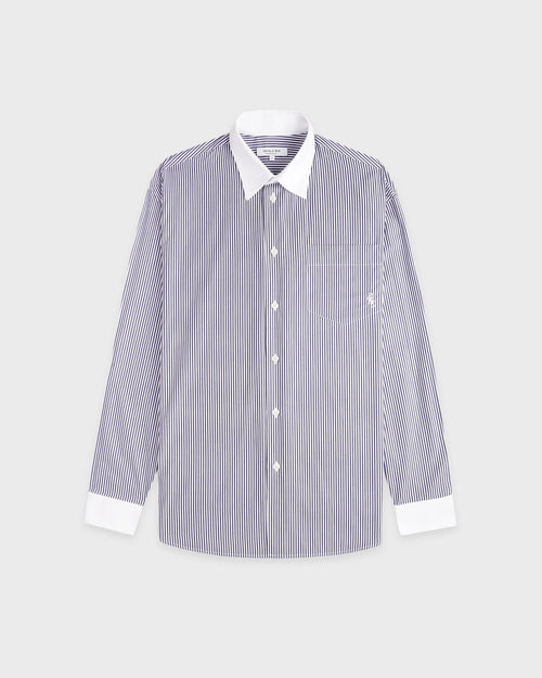 SRC OVERSIZED SHIRT / NAVY STRIPE