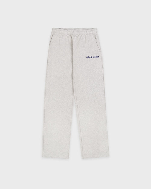 SIGNATURE LOGO EMBROIDERED WIDE SWEATPANT / HEATHER GRAY