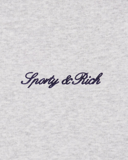 SIGNATURE LOGO EMBROIDERED WIDE SWEATPANT / HEATHER GRAY