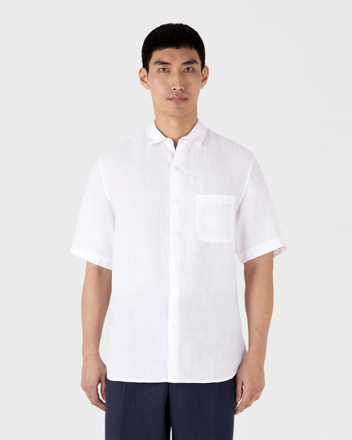LINEN SS SHIRT / WHITE