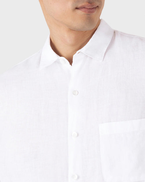 LINEN SS SHIRT / WHITE