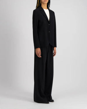 STAND UP COLLAR BLAZER SUPERFINE MERINO / BLACK