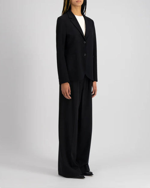 STAND UP COLLAR BLAZER SUPERFINE MERINO / BLACK