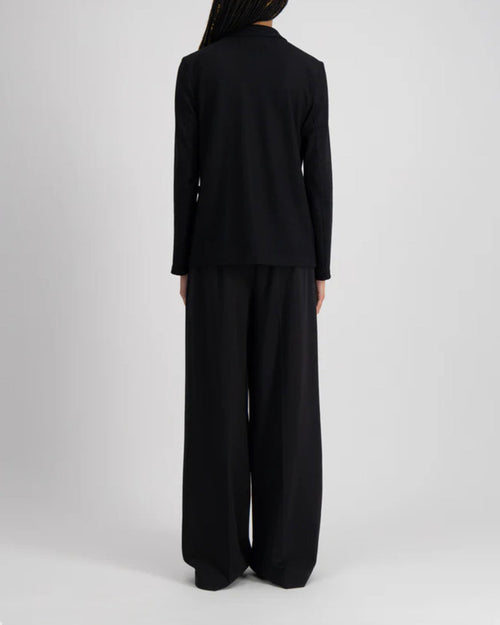 STAND UP COLLAR BLAZER SUPERFINE MERINO / BLACK