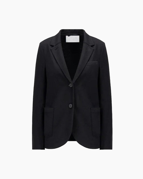 STAND UP COLLAR BLAZER SUPERFINE MERINO / BLACK
