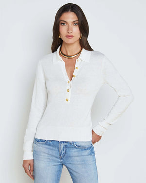 STERLING SWEATER / WHITE / GOLD