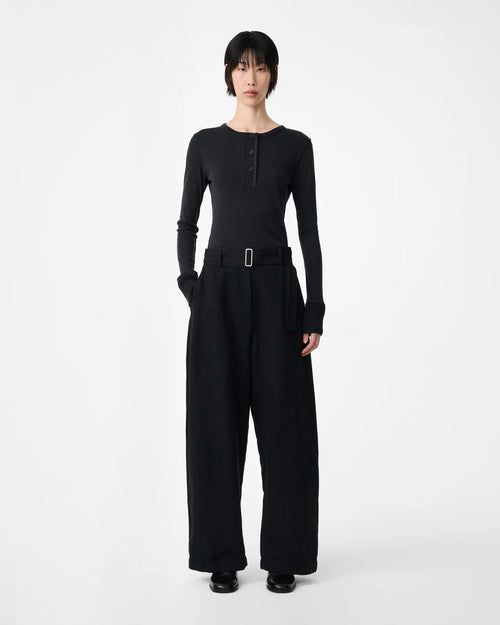 CHATTO BELTED PANT / BLACK
