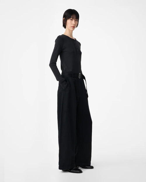 CHATTO BELTED PANT / BLACK