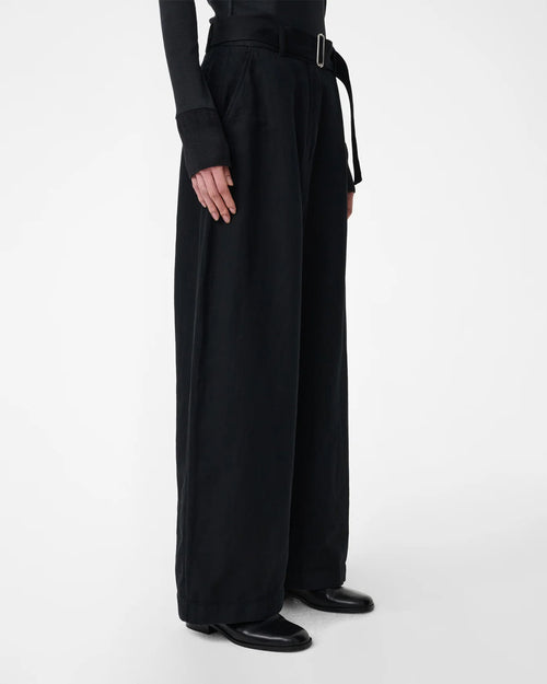 CHATTO BELTED PANT / BLACK