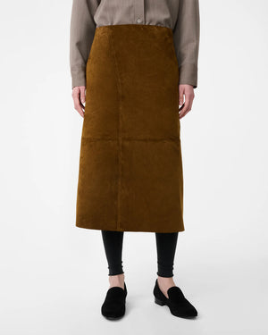 MELETE SUEDE SKIRT / MUSTARD