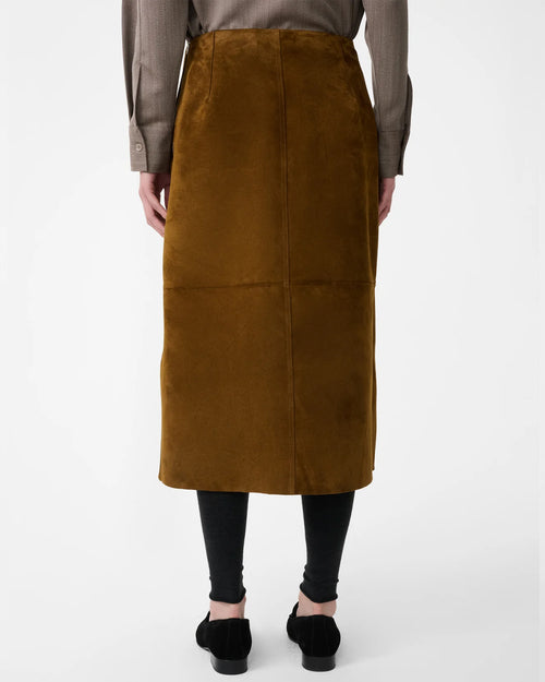 MELETE SUEDE SKIRT / MUSTARD
