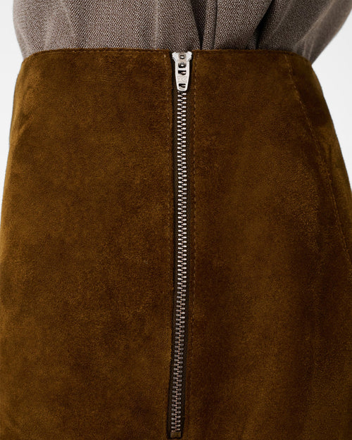 MELETE SUEDE SKIRT / MUSTARD
