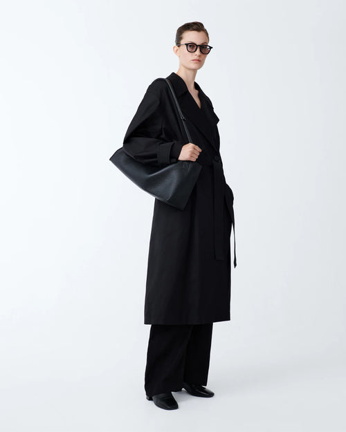SHIBORU LEATHER BAG / BLACK