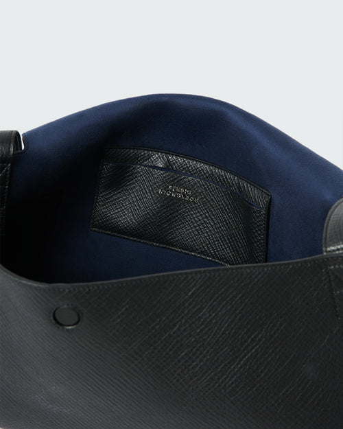 SHIBORU LEATHER BAG / BLACK