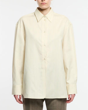 VIEW BOXY SHIRT / BLUE PINSTRIPE