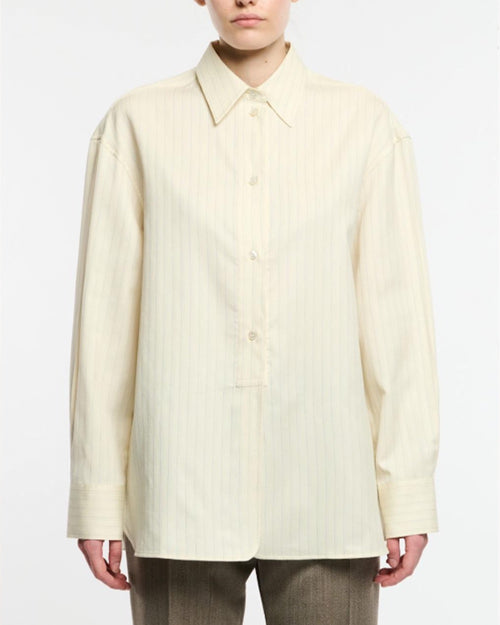 VIEW BOXY SHIRT / BLUE PINSTRIPE