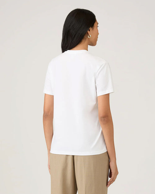 BOY-FIT CREW NECK T-SHIRT / WHITE