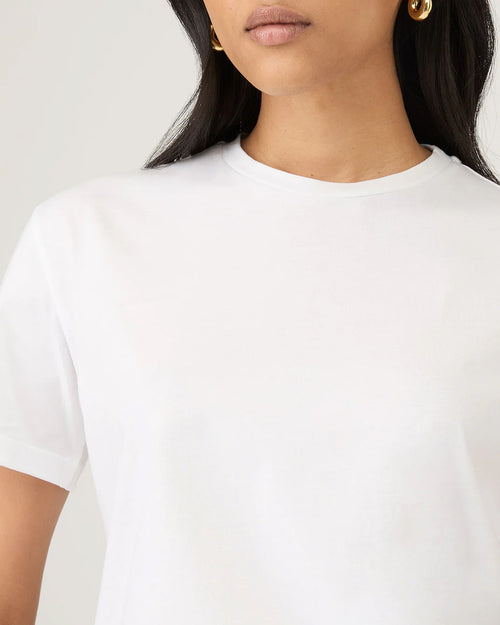 BOY-FIT CREW NECK T-SHIRT / WHITE