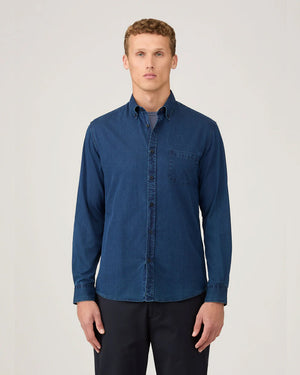 BUTTON DOWN DENIM SHIRT / INDIGO