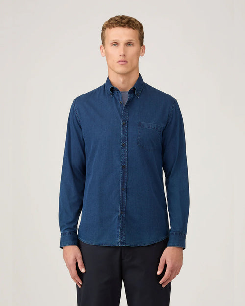 BUTTON DOWN DENIM SHIRT / INDIGO