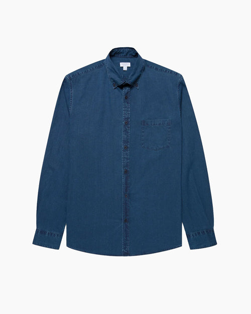 BUTTON DOWN DENIM SHIRT / INDIGO