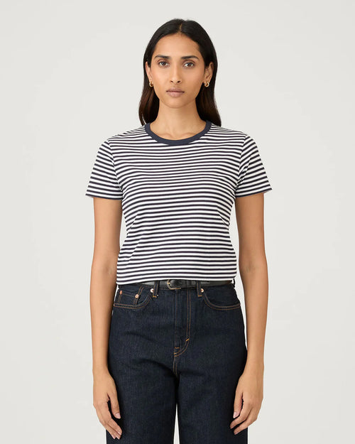 S/S CLASSIC T-SHIRT / WHITE NAVY
